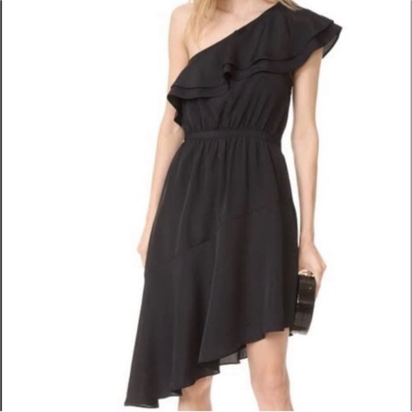 LIKELY Delbarton Dress Black One Shoulder Asymmetrical Size 2 - Picture 2 of 7